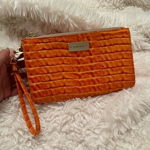 Brahmin Orange Wristlet